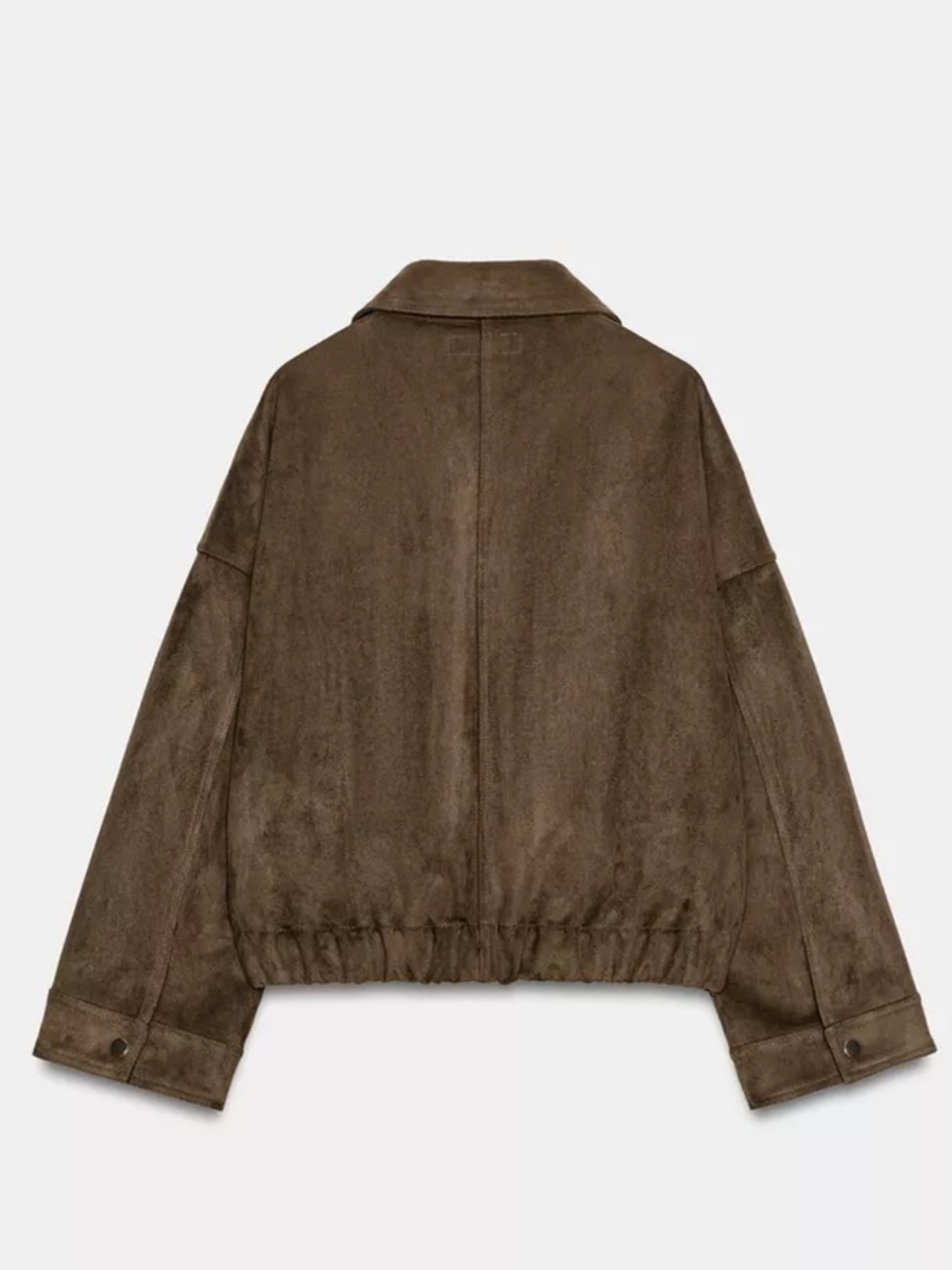 Zara brown faux suede jacket - Picture 6 of 8